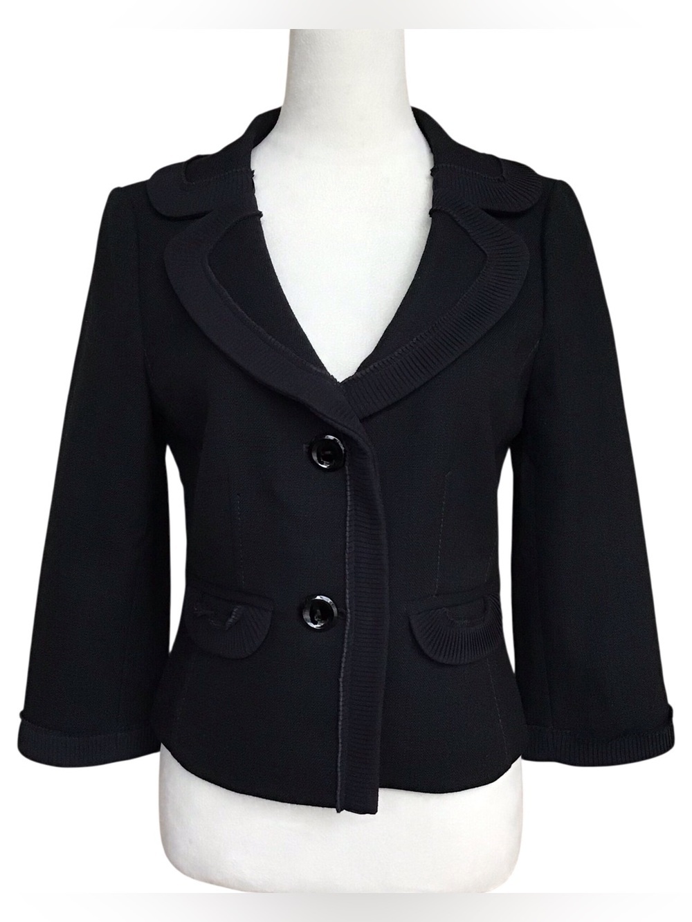 Ann Taylor Black Virgin Wool Blazer